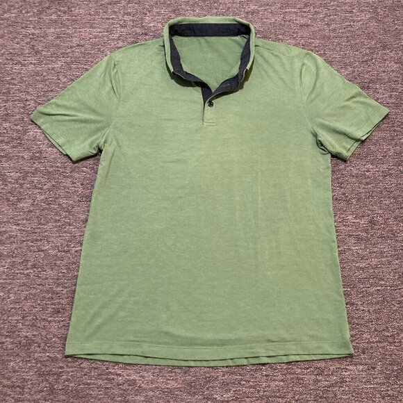 Lululemon Evolution Polo Shirt Men’s Small Short Sleeve Green Performance - Picture 1 of 4